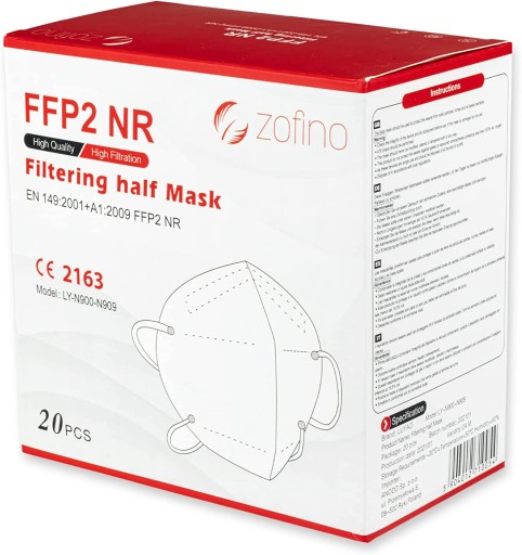 Protiprachová polomaska ZOFINO FFP2 NR