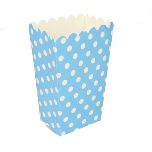 MODRÁ KRABIČKA NA POPCORN S ČORÝKAMI, 6 KS