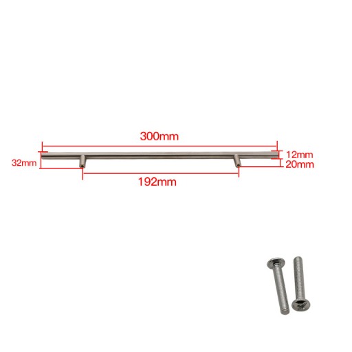 Nábytková kľučka madlo zábradlia matná zlatá 192 mm