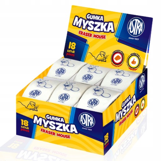 GUMA NA VYMAZANIE MYŠI BIELA ASTRA 1 ks