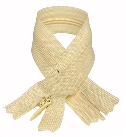 Pevný slamený zips, 22 cm
