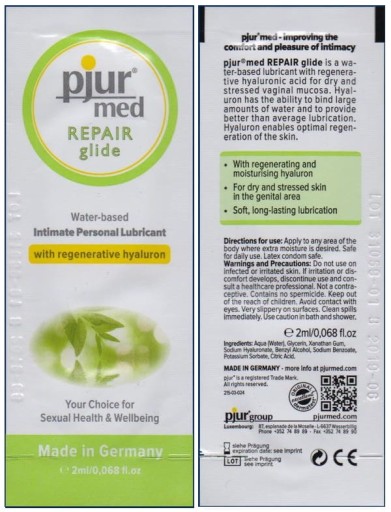PJUR MED REPAIR REPAIR GLIDE REGENERAČNÝ VODNÝ lubrikant