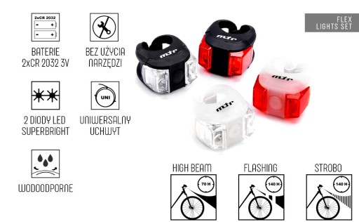 LAMP lampy BICYCLE lampy PREDNÁ ZADNÁ LED sada