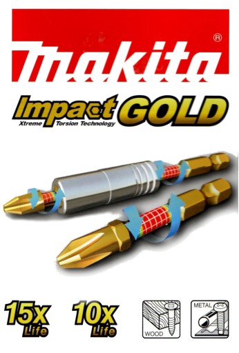 Bity Makita GOLD PH1 x 30 mm B-42189 2 ks