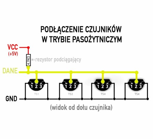 Snímač teploty pre SHELLY DS18B20, 5m kábel