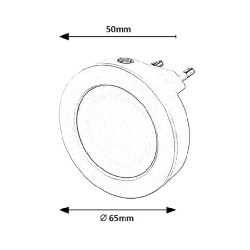 Zásuvná LED nočná lampa 0,5W PUMPKIN 2282 Rabalux