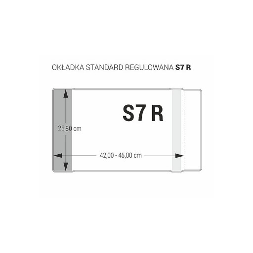 Biurfol S7R nastaviteľný poťah 258mm x 420-450mm