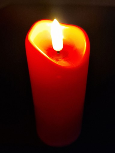 Imitácia červenej sviečky, 15cm vložka na LED sviečky