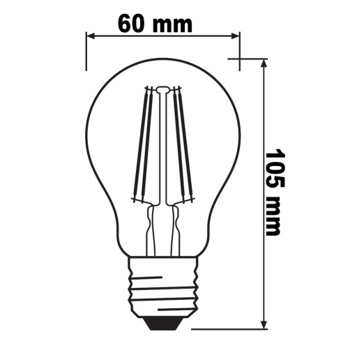 E27 LED žiarovka DEKORATÍVNA 6,5W 2400K OSRAM VINTAGE