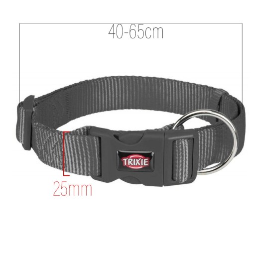 Prémiový golier, L–XL: 40–65 cm/25 mm, grafit
