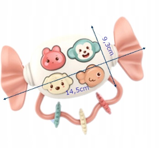 Hrkajúce hryzátko music box zvuky svetiel 66857R