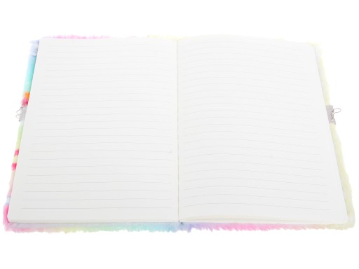 PLYŠOVÝ denník s visiacim zámkom HAIRY MAN A5 NOTEBOOK LINES UNICORN Plyšový poník