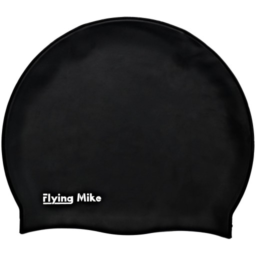 Čierna silikónová plavecká čiapka Flying Mike