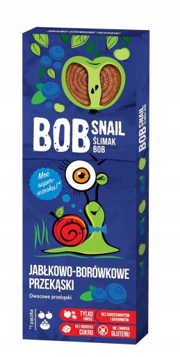 BOB Slimak SNAIL ovocný jablkovo-čučoriedkový snack