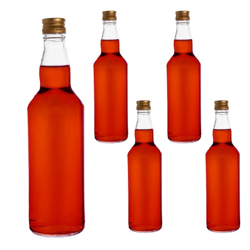 5x FĽAŠE NA NÁTERY BIMBER WHISKY VODKA ŠŤAVA OLIVOVÝ OCET 500 ML 0,5 l