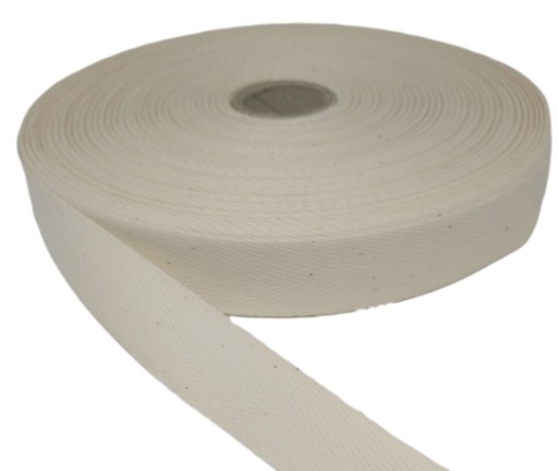 Prírodná rybia kosť bavlnená stuha 20mm 1m
