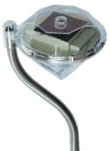 diamantová solárna lampa 2LED biela/RGB P-780
