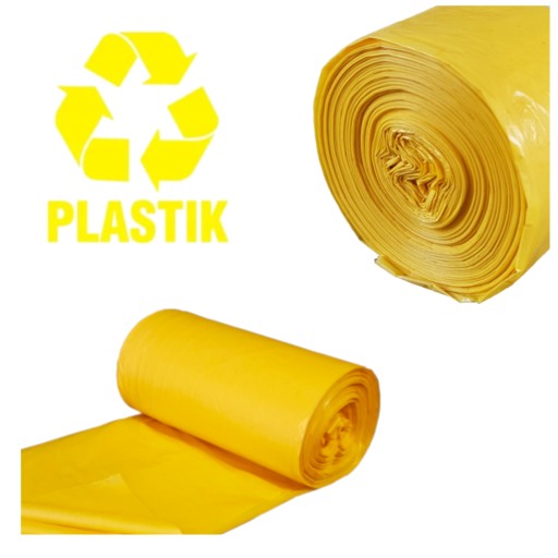 VRECKÁ NA ODPADKY 120L/10KS PEVNÉ SEGREGÁCIE ŽLTÝ PLAST