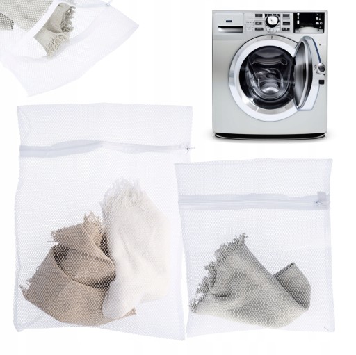 LAUNDRY BAG, sieťované vrecko na bielizeň so zipsom, sada 2 ks.