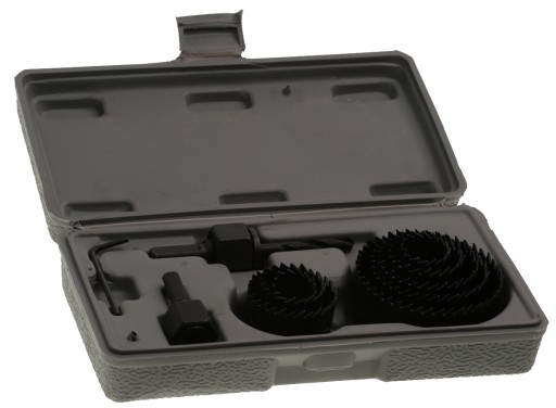 Sada dierovacích píl s adaptérom: 19-64 mm 11 ks.