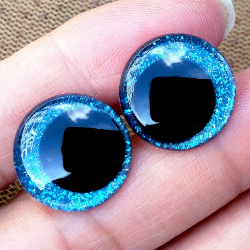 Oči pre hračky maskota 18 mm Blue Pair trblietavé