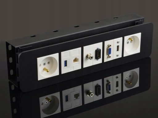 NEKU Keystone konektor 2x RJ45 FTP kat.6a hlaveň
