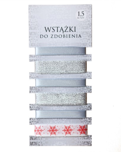 Ozdobné vianočné stuhy 1,5 m x 6 ks