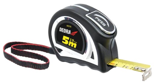 DEDRA MEASURE 5m/19mm AUTO LOCK, NYLON PASKA