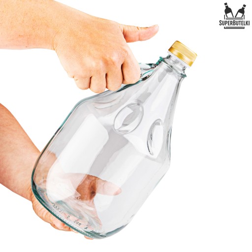 Demižón NA VÍNO, CIDER, 3 L. Balónová fľaša na VÍNO, galón