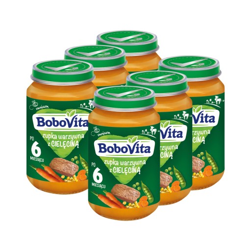 BOBOVITA Polievka s teľacím mäsom, 6x190g KD