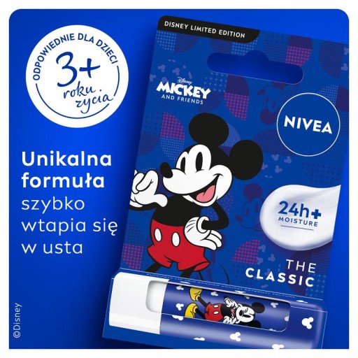 NIVEA MICKEY MOUSE DISNEY EDITION Hydratačný a ochranný rúž 4,8g