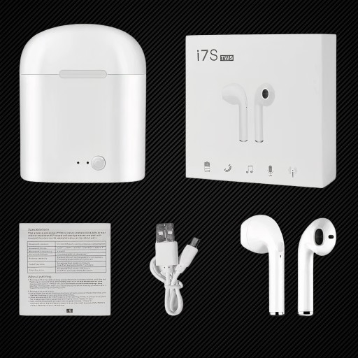 BEZDRÔTOVÉ SLÚCHADLÁ BT i7s TWS SO ŠPORTOVÝM MIKROFÓNOM POWERBANK