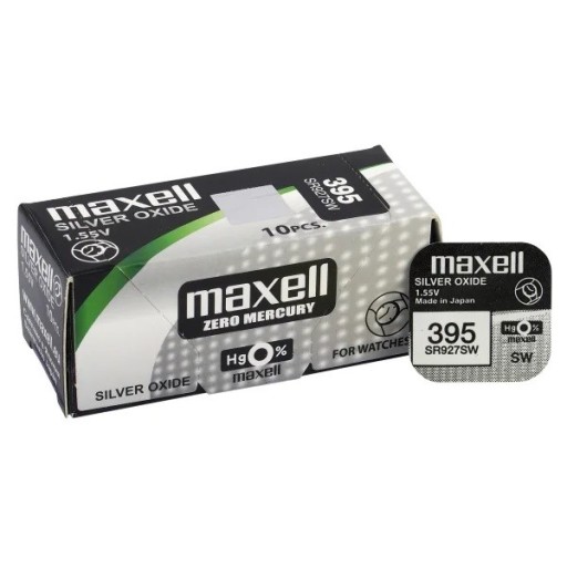 Strieborná batéria Maxell 395 SR927SW SR57 1 ks.