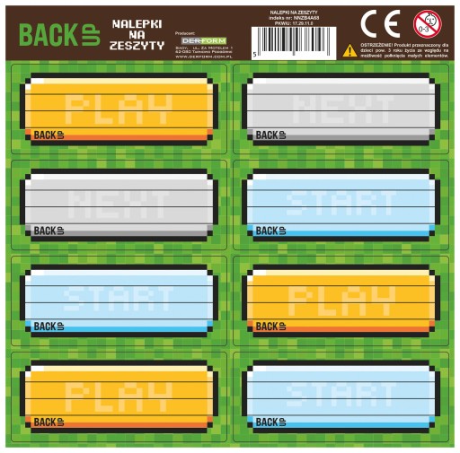 Samolepky Samolepky na notebook Hra Minecraft BackUP NNZB4A68
