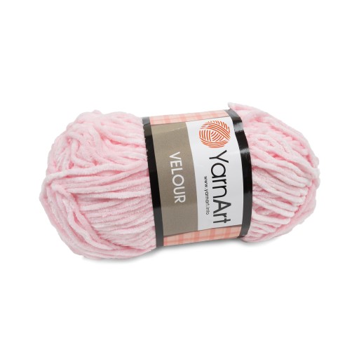 100g YarnArt Velúrová polyesterová priadza, ružová 854