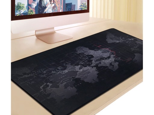 VEĽKÁ PODLOŽKA POD MYŠ MAPA SVETA KANCELÁRIA 80x30