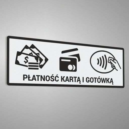 Platba kartou a v hotovosti - nálepka 10x30