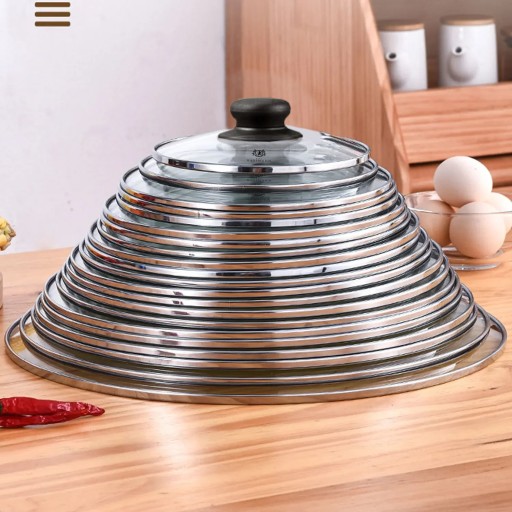 POKROK SKLENENÁ pokrievka na hrnce, panvice, panvice, univerzálna, 18 cm