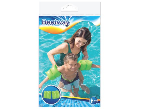Motýľové plavecké rukávy pre deti, zelené, 2-5 rokov BESTWAY 32005
