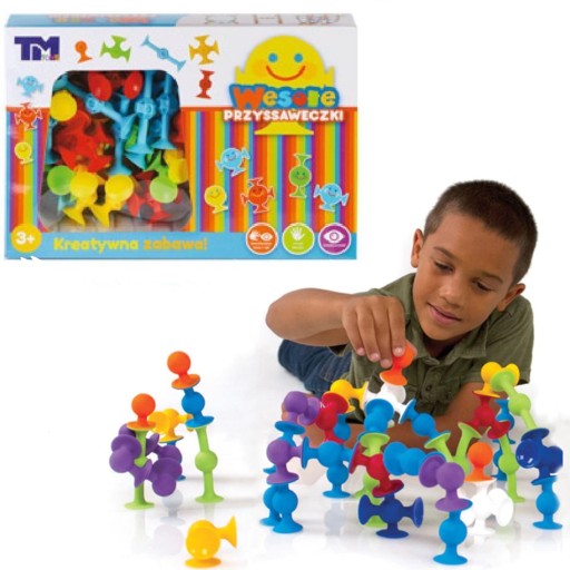 TM TOYS Happy prísavky Stavebné bloky