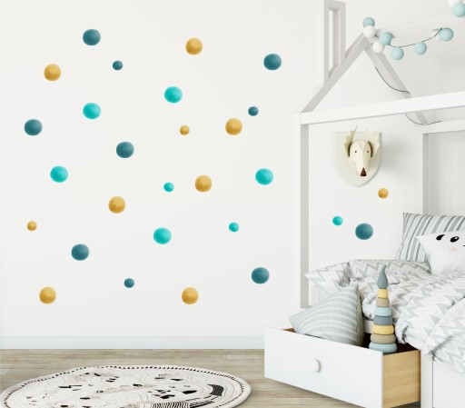 NÁLEPKY NA STENU DOTS 130 ks. KP 50x50cm
