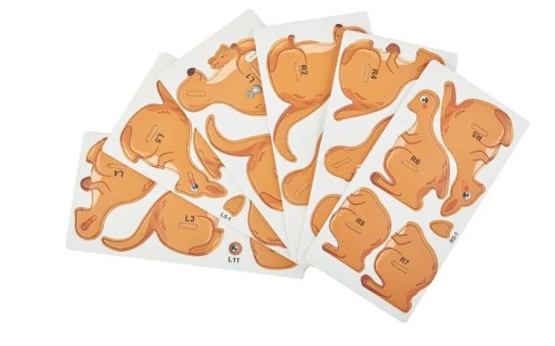 PRIESTOROVÉ HÁDANKA KLOKANKA 3D HÁDANKA PRE DETI ODLIETAJÚCI PUZZZLE KARTÓN 3+
