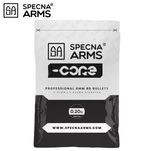 ASG BALLS AIRSOFT CORE MUNÍCIA 0,20G 1000KS SPECNA ARMS BIELA