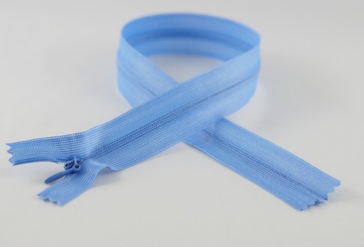 Zips, SAMOSTATNÝ Zips, KRYTÁ ČIPKA 50cm MODRÁ BEZ