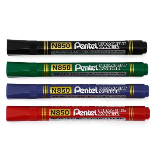 Súprava 4ks permanentných okrúhlych popisovačov Pentel N850