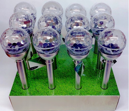 Záhradná lampa SOLAR BALL, efekt prasknutého skla