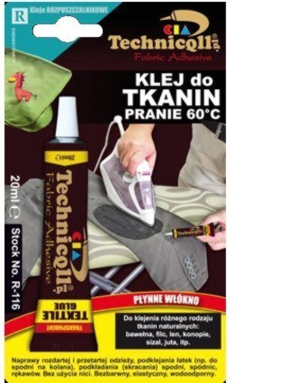 FLEXIBILNÉ LEPIDLO NA OPRAVY tkanín TECHNICQLL R-116