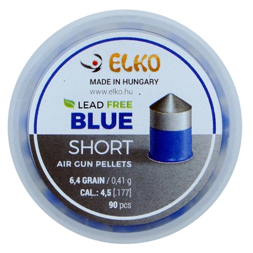 Modré krátke teflónové guličky do vzduchovej pištole 0,41 g kal. 4,5 mm 90 kusov
