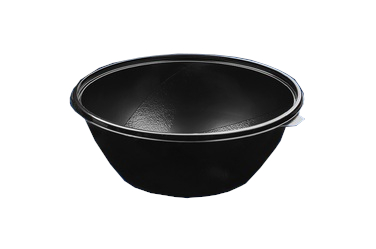 Šalátové nádoby 1000 ml ČIERNA + vrchnák 10 ks