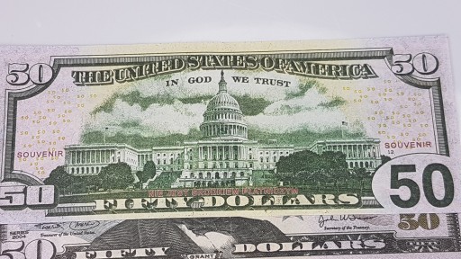 50 dolárové bankovky pre zábavu a učenie, balenie 10 kusov